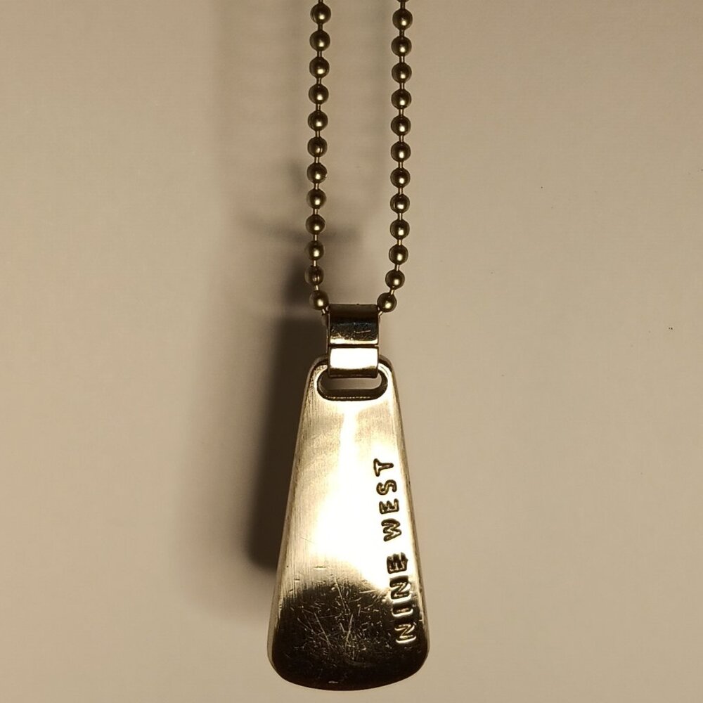 NINE WEST Vintage Heavy Weight Silver Keychain Key Ring Fob